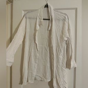 White Longs Sleeve Cover Up